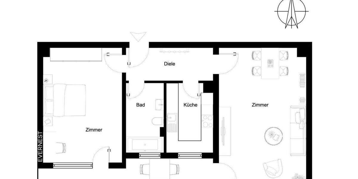 Etagenwohnung Neu-Isenburg Gravenbruch - 2 Zimmer, 64 m&sup2;, 185.000&euro; | Angebot:25686762