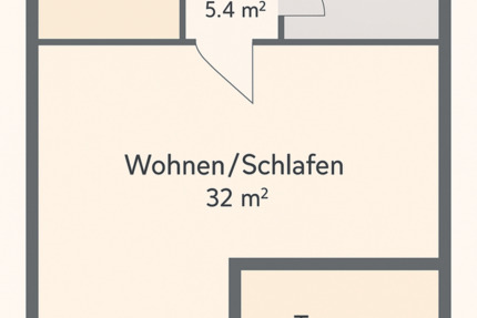 Citynahes Einzimmerapartment mit Terrasse und Garagenstellplatz 1 zimmer