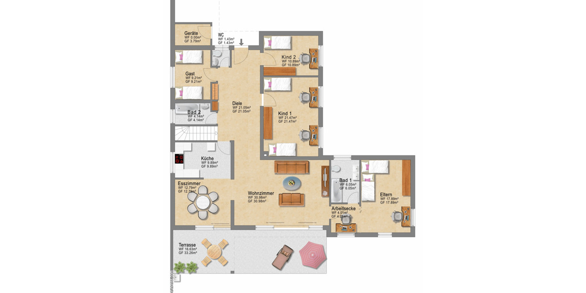 Einfamilienhaus Darmstadt Kranichstein - 5 Zimmer, 166 m&sup2;, 789.000&euro; | Angebot:25699820