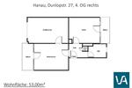 Etagenwohnung Hanau - 2 Zimmer, 53 m&sup2;, 616&euro; | Angebot:25772156