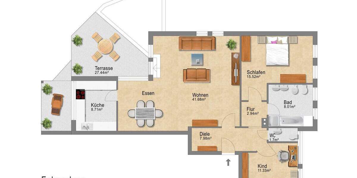 Etagenwohnung Dreieich - 3 Zimmer, 111 m&sup2;, 399.000&euro; | Angebot:26870723
