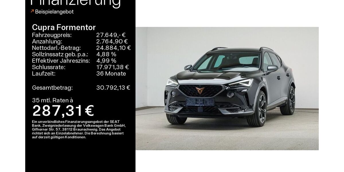 Cupra Formentor 34.900 km 27.449 &euro; Mühlheim 63165