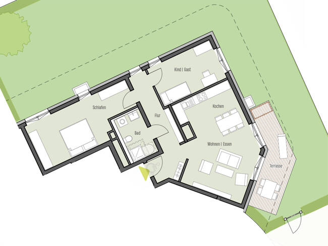 Etagenwohnung Frankfurt am Main Kalbach-Riedberg - 3 Zimmer, 92 m&sup2;, 811.200&euro; | Angebot:25802309