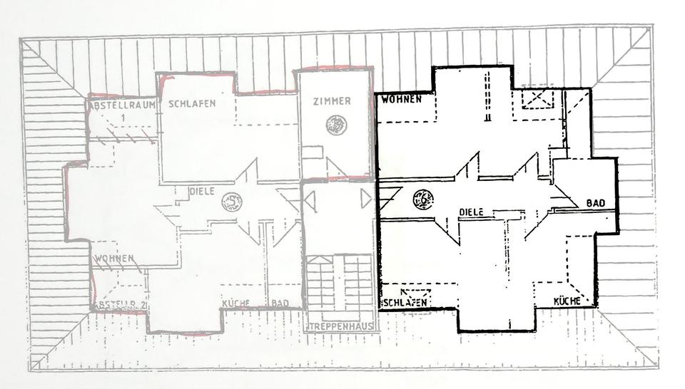 Dachgeschoßwohnung Bad Nauheim - 2 Zimmer, 58 m&sup2;, 160.000&euro; | Angebot:25554094