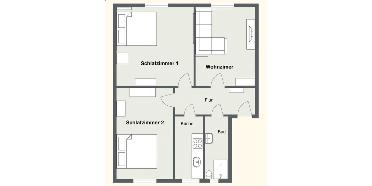 Etagenwohnung Frankfurt am Main Gutleutviertel - 3 Zimmer, 65 m&sup2;, 2.500&euro; | Angebot:25129077
