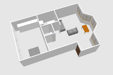 Wohnung Offenbach am Main - 2 Zimmer, 62 m&sup2;, 209.000&euro; | Angebot:25815922