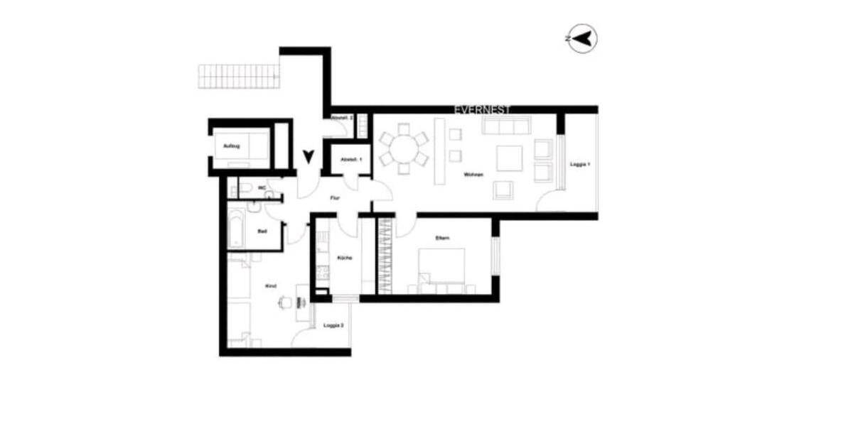 sehr schöne drei Zimmer wohnung 3 zimmer