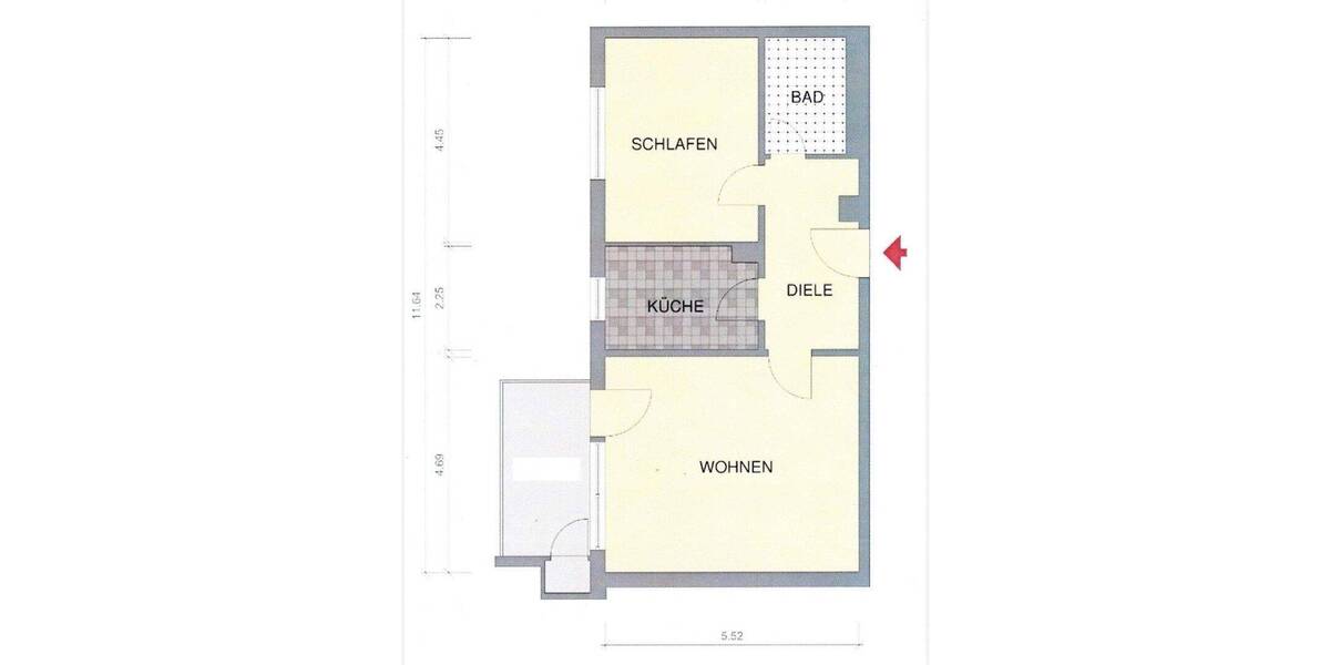 Etagenwohnung Frankfurt am Main Hausen - 2 Zimmer, 65 m&sup2;, 390.000&euro; | Angebot:26886226