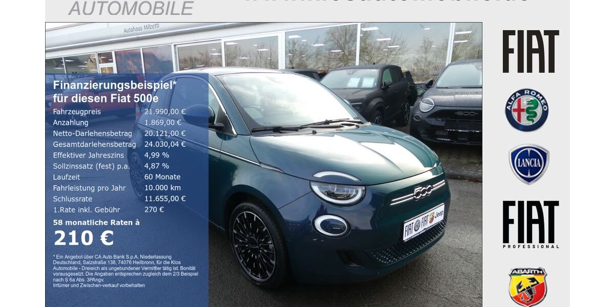 Fiat 500e 20.715 km 21.990 € Dreieich 63303