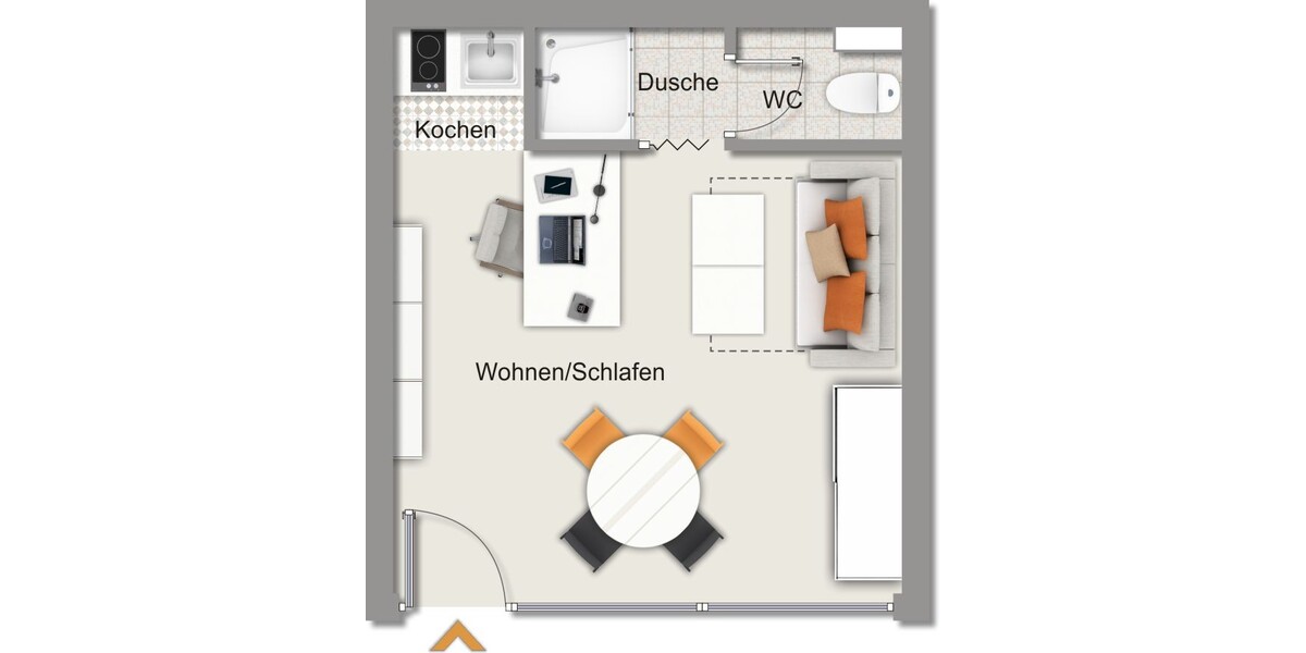 albero:) Penthouse-Feeling direkt am Main 3 zimmer