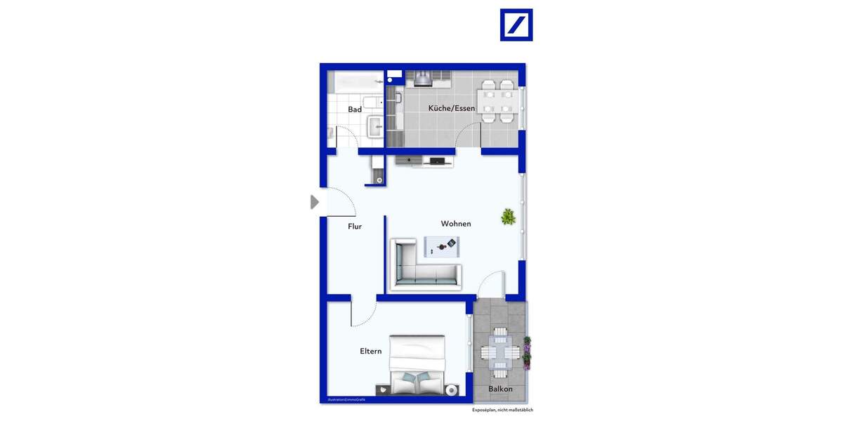 Etagenwohnung Kriftel - 2 Zimmer, 64 m&sup2;, 249.000&euro; | Angebot:25475517