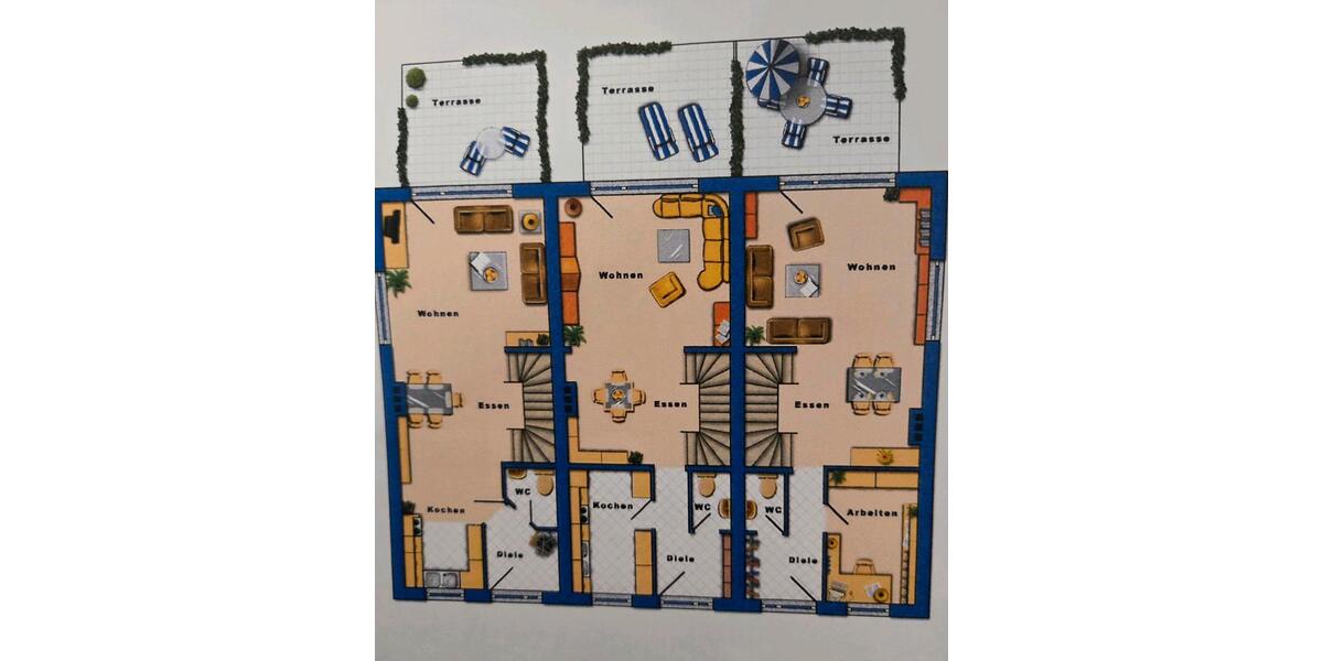 Reihenhaus Frankfurt am Main Eschersheim - 3 Zimmer, 101 m&sup2;, 485.000&euro; | Angebot:25236867