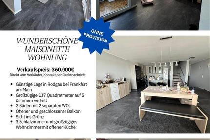Große Maisonette Wohnung 5-Zi. in Rodgau-Nieder-Roden 137qm *TOP* 5 zimmer