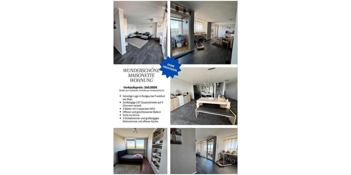Große Maisonette Wohnung 5-Zi. in Rodgau-Nieder-Roden 137qm *TOP* 5 zimmer