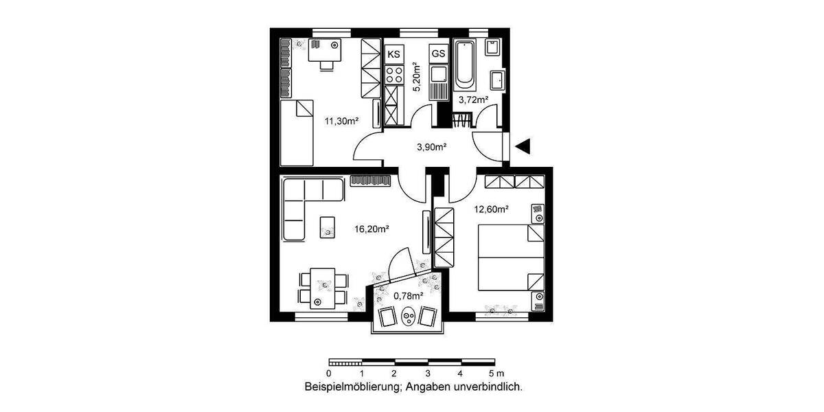 Etagenwohnung Bad Vilbel - 3 Zimmer, 53 m&sup2;, 700&euro; | Angebot:25742564