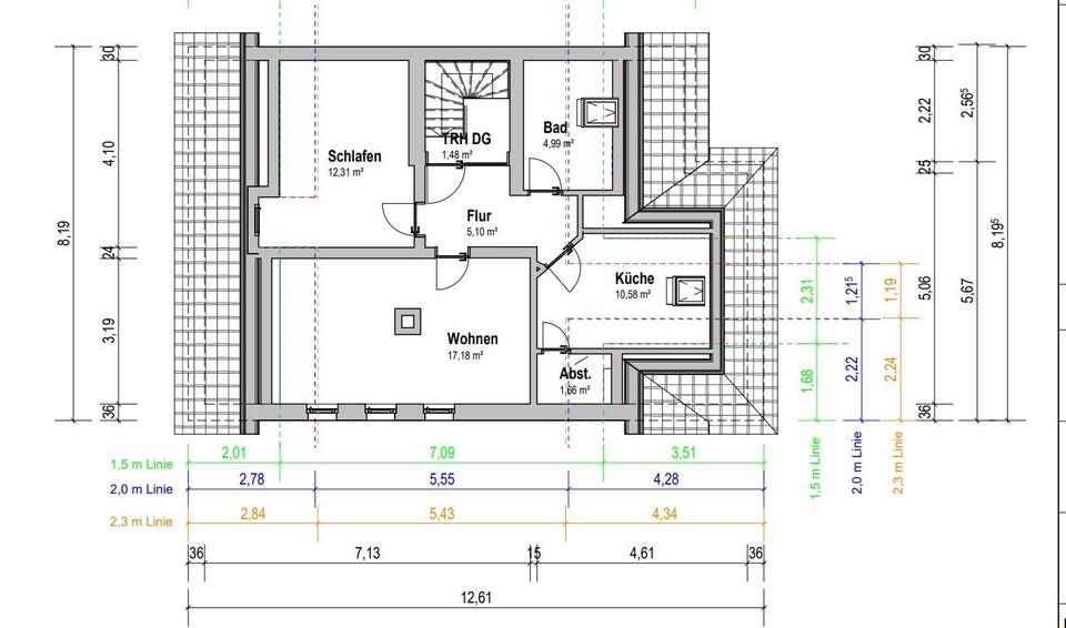 Dachgeschoßwohnung Neu-Isenburg Isenburg - 2 Zimmer, 51 m&sup2;, 700&euro; | Angebot:26132853