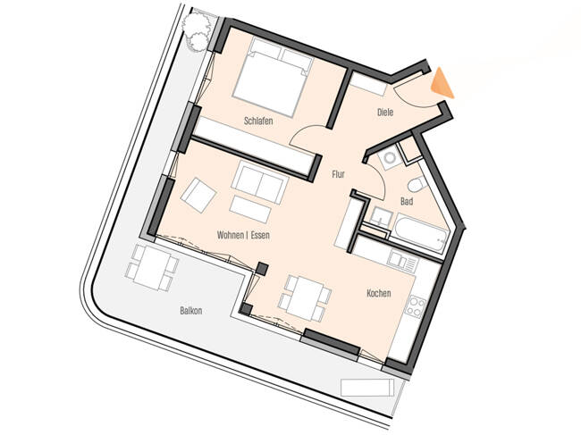 Wundervolle Aussicht aus Ihrer neuen 2-Zimmer-Wohnung | Großer Balkon | Ruhige Lage am Riedberg 2 zimmer