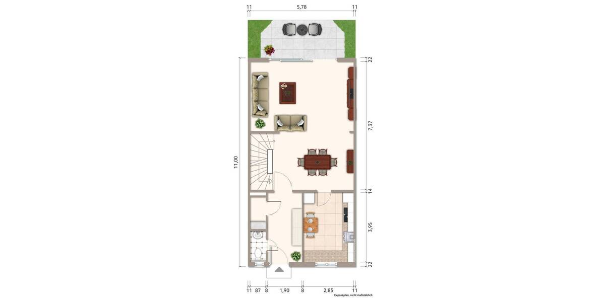 Reihenmittelhaus Rüsselsheim - 3 Zimmer, 120 m&sup2;, 459.000&euro; | Angebot:26544871