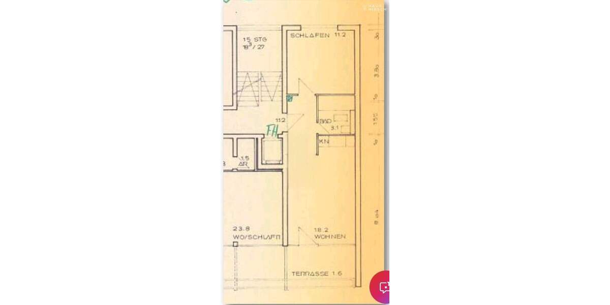 Etagenwohnung Frankfurt am Main Nied - 2 Zimmer, 41 m&sup2;, 195.000&euro; | Angebot:25748324