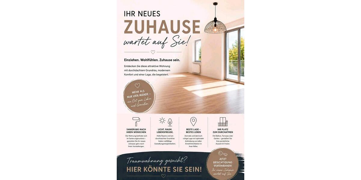 Erdgeschoßwohnung Rüsselsheim am Main - 3 Zimmer, 87 m&sup2;, 400.000&euro; | Angebot:26805248