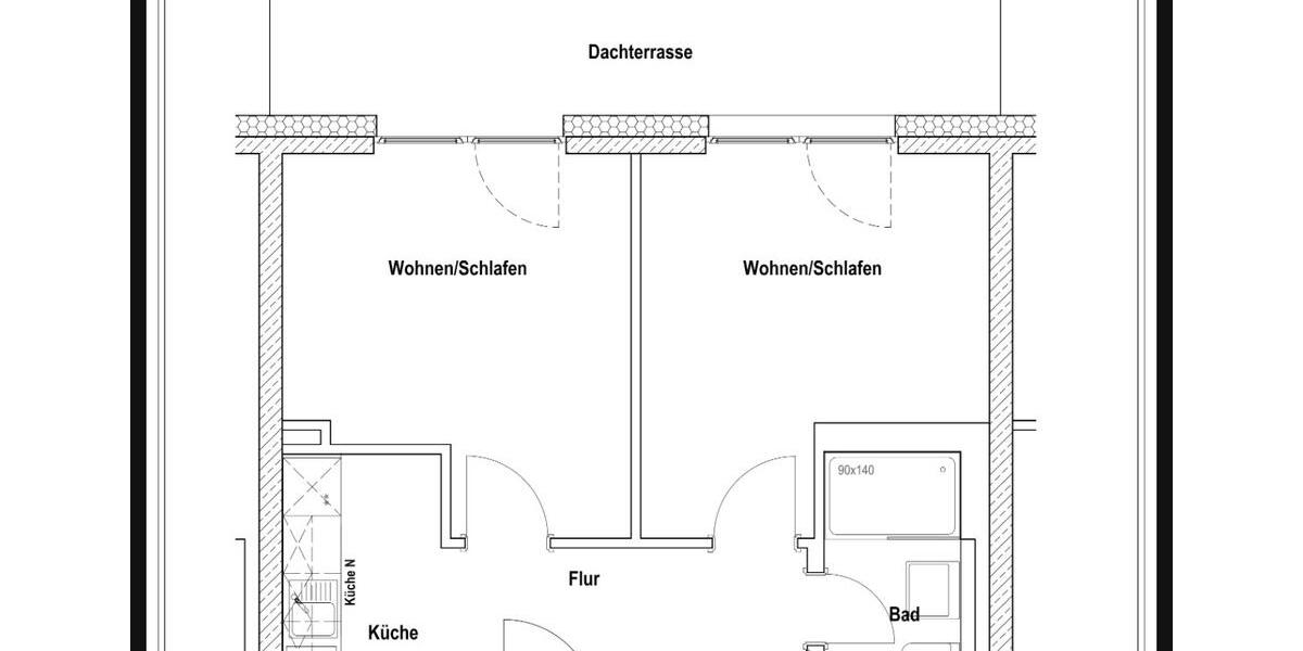 Einfamilienhaus Darmstadt Darmstadt-West - 2 Zimmer, 46 m&sup2;, 1.196&euro; | Angebot:25422458