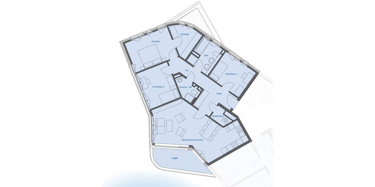 Etagenwohnung Frankfurt am Main Kalbach-Riedberg - 4 Zimmer, 117 m&sup2;, 1.086.600&euro; | Angebot:23974910