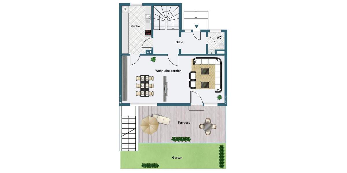 Reihenmittelhaus Frankfurt am Main Niederursel - 4 Zimmer, 125 m&sup2;, 650.000&euro; | Angebot:25815007