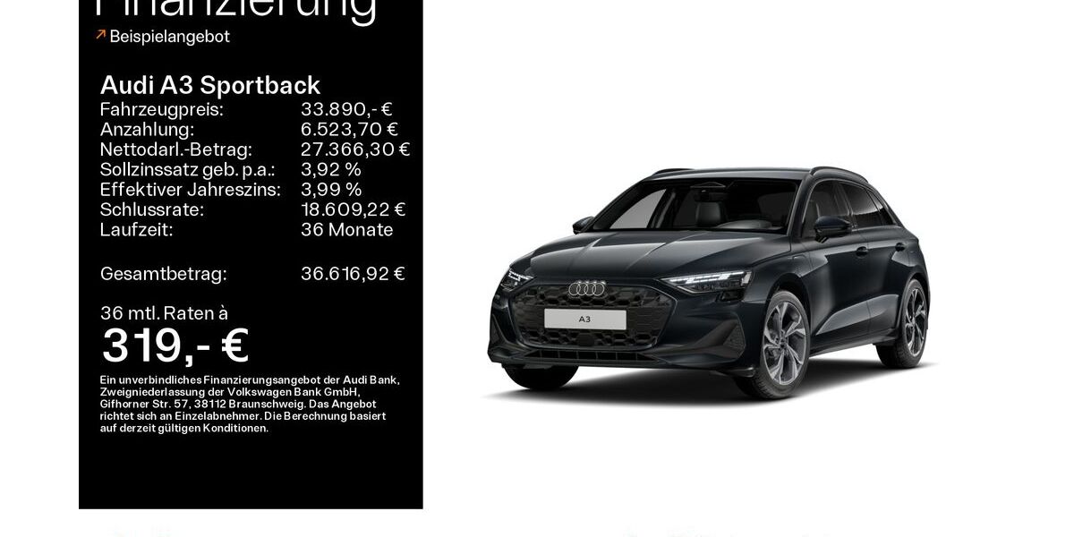 Audi A3 8.432 km 33.280 &euro; Oberursel 61440