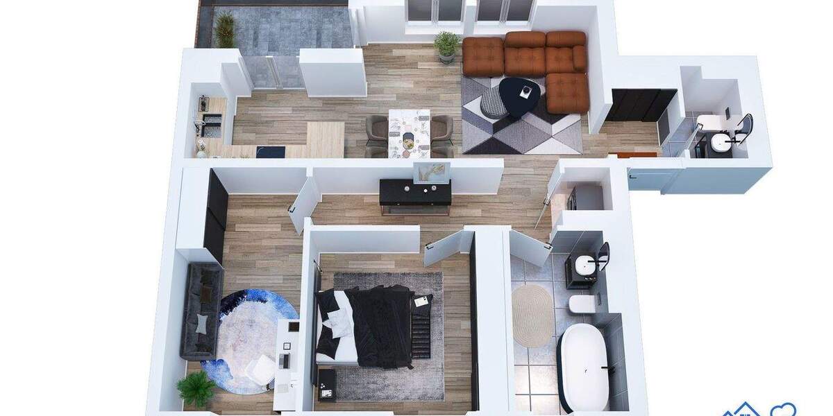 Etagenwohnung Frankfurt / Kalbach-Rieberg Kalbach - 3 Zimmer, 75 m&sup2;, 459.000&euro; | Angebot:25659215