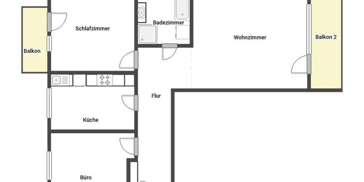 Etagenwohnung Weiterstadt - 3 Zimmer, 84 m&sup2;, 295.000&euro; | Angebot:26741889