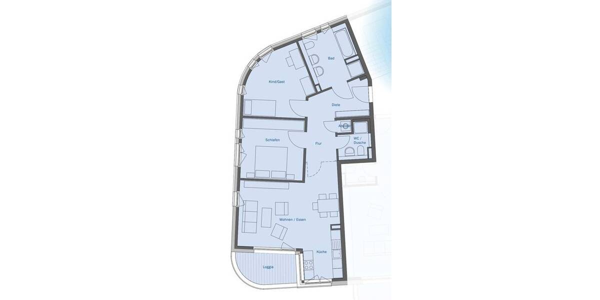 Etagenwohnung Frankfurt am Main Kalbach-Riedberg - 3 Zimmer, 94 m&sup2;, 849.600&euro; | Angebot:25704371
