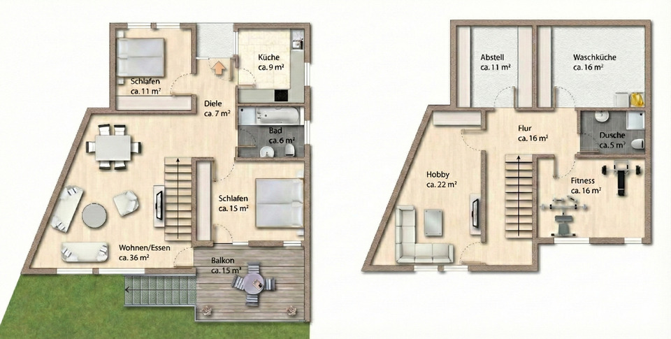 Maisonettenwohnung Dietzenbach - 5 Zimmer, 138 m&sup2;, 1.840&euro; | Angebot:25268380