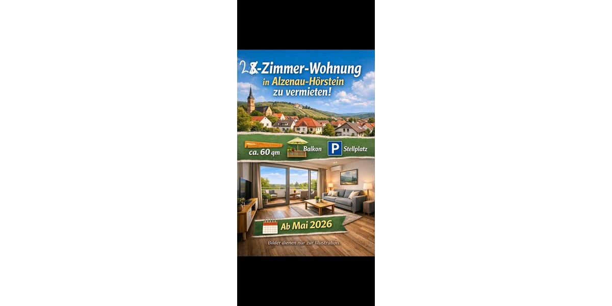 Dachgeschoßwohnung Alzenau - 2 Zimmer, 60 m&sup2;, 1.020&euro; | Angebot:25650983