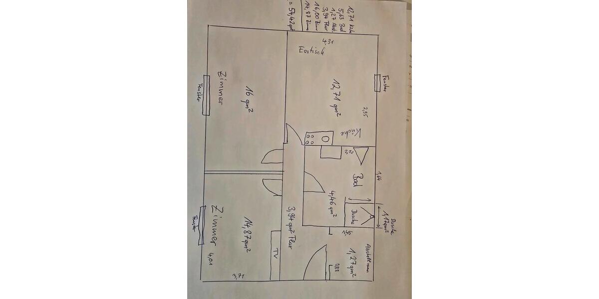 Erdgeschoßwohnung Mörfelden-Walldorf Walldorf - 2 Zimmer, 54 m&sup2;, 1.200&euro; | Angebot:25636428