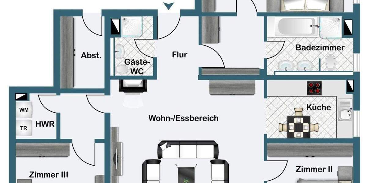 Etagenwohnung Frankfurt am Main Gutleutviertel - 4 Zimmer, 138 m&sup2;, 1.290.000&euro; | Angebot:24027285