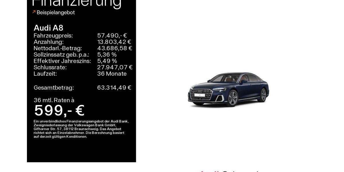 Audi A8 71.265 km 54.490 &euro; Bad Nauheim 61231